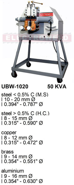 Electroweld Upset Butt Welder 50KVA (UBW-1020)