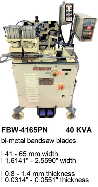 Electroweld Pneumatically Operated BiMetal BandSaw Blade Flash Butt Welder 40KVA