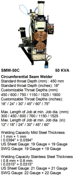 Electroweld Circumferential Seam Welder 50KVA (SMW-50C)