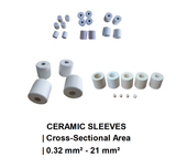 Ceramic Sleeves for Stranded Cable Cross Section : 0.32 mm² - 21 mm²