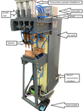 Electroweld Press Type 3-Head Projection/Spot Welder 50KVA (SPM-50PR3)