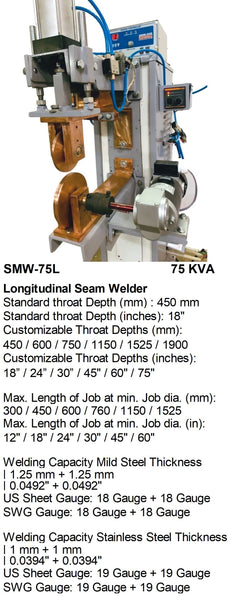 Electroweld Longitudinal Seam Welder 75KVA (SMW-75L)