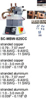 Electroweld Micro Stranded Wire Butt Welder 4KVA (SC-MBW-825CC: 0.79mm²-7.07mm²)