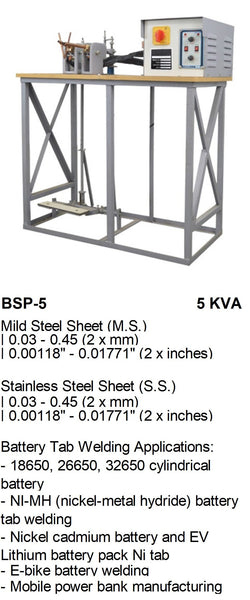 Electroweld Pedal Operated Battery Tab Spot Welder 5KVA (BSP-5)