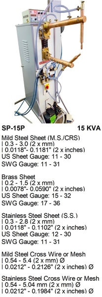 Electroweld Pneumatic Air Operated Rocker Arm Spot Welder 15KVA  (SP-15P)