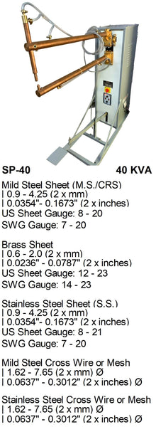 Electroweld Foot Pedal Operated Rocker Arm Spot Welder 40KVA (SP-40)