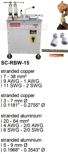 Electroweld Hand Operated Stranded or Bunched Conductor Welder 15KVA (SC-RBW-15)