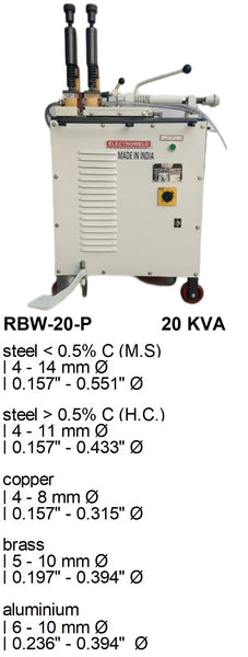 Electroweld Foot Pedal Operated Rod Butt Welder 20KVA (RBW-20-P)