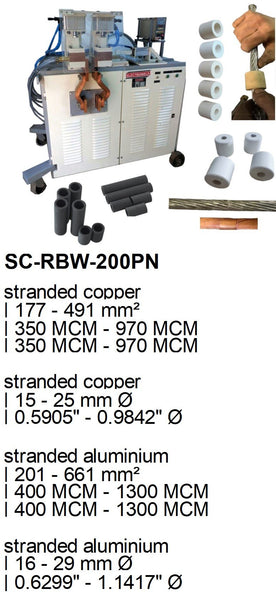 Electroweld Pneumatic Stranded or Bunched Conductor Welder 200KVA (SC-RBW-200PN)