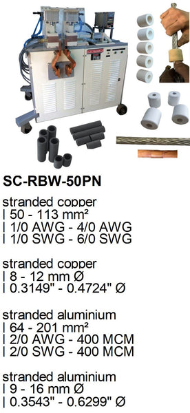 Electroweld Pneumatic Stranded or Bunched Conductor Welder 50KVA (SC-RBW-50PN)