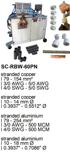 Electroweld Pneumatic Stranded or Bunched Conductor Welder 60KVA (SC-RBW-60PN)