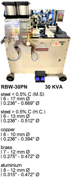 Electroweld Pneumatically Operated Rod Butt Welder 30KVA (RBW-30PN)