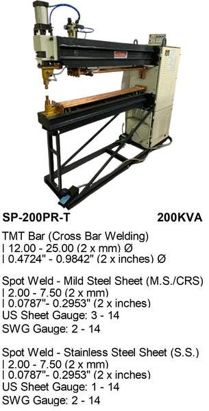 Electroweld Press Type TMT Steel Rebar Projection Welder 200KVA (SP-200PRT)