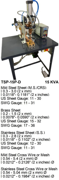 Electroweld Bench Mounted Spot Welder with Digital Controller 15KVA (TSP-15P-D)