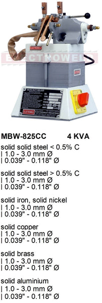 Electroweld Micro Wire Butt Welder 4KVA (MBW-825CC: Weldability 1.0mm-3.0mm)